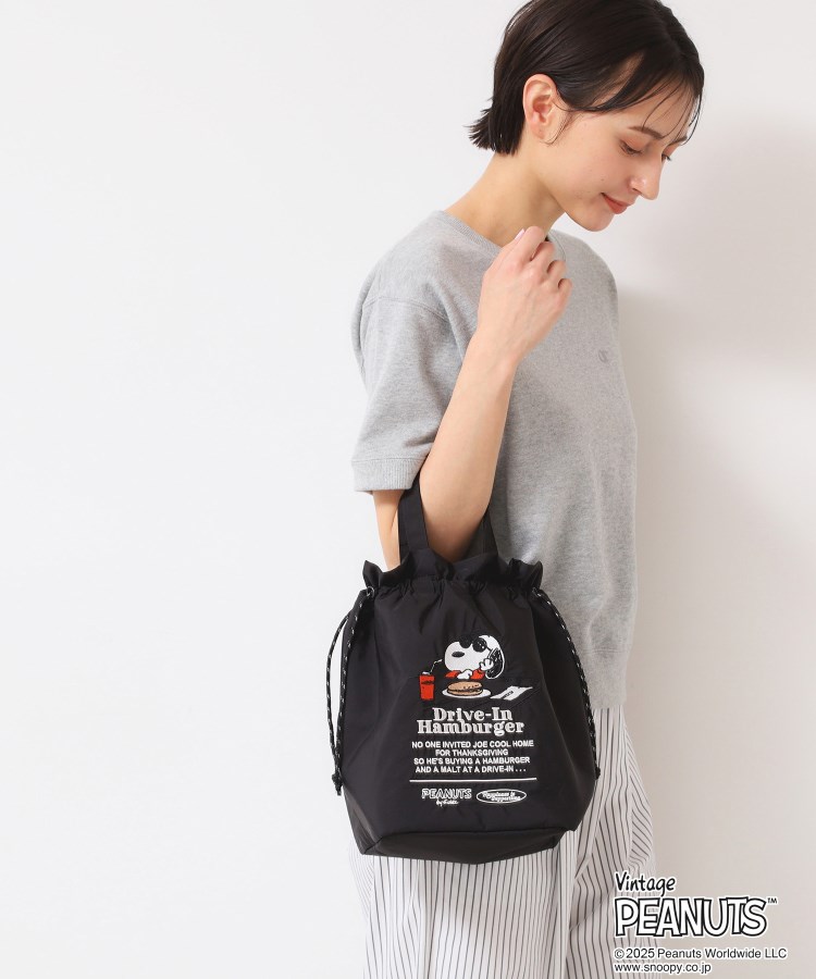 デッサン(レディース)(Dessin(Ladies))の◆PEANUTS 保冷巾着トート ブラック(019)