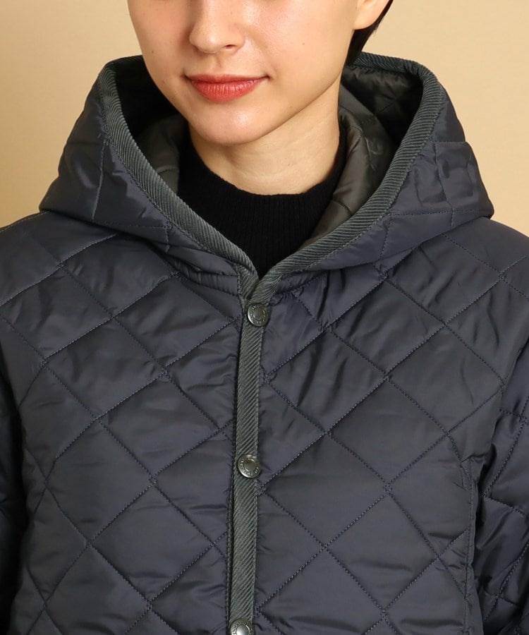 デッサン(レディース)(Dessin(Ladies))のLAVENHAM（ラベンハム）別注 CRAYDON フーデットキルトジャケット9