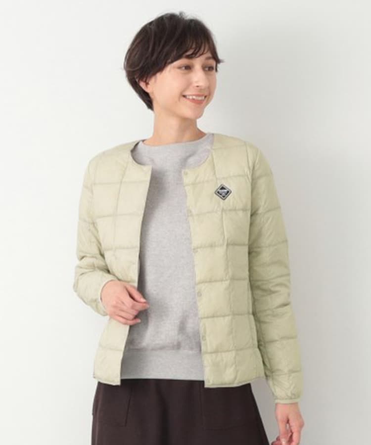 デッサン(レディース)(Dessin(Ladies))の◆TAION（タイオン）別注 ノーカラーダウンジャケット ライトグレー(010)