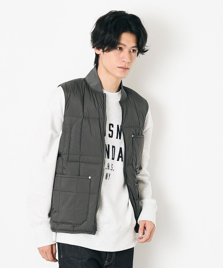 デッサン(メンズ)(Dessin(Men))の◆TAION（タイオン）リブネックWジップ ダウンベスト2