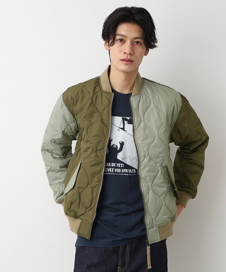 デッサン(メンズ)(Dessin(Men))の◆TAION（タイオン） ミリタリー MA－1 ダウンジャケット カーキ(127)
