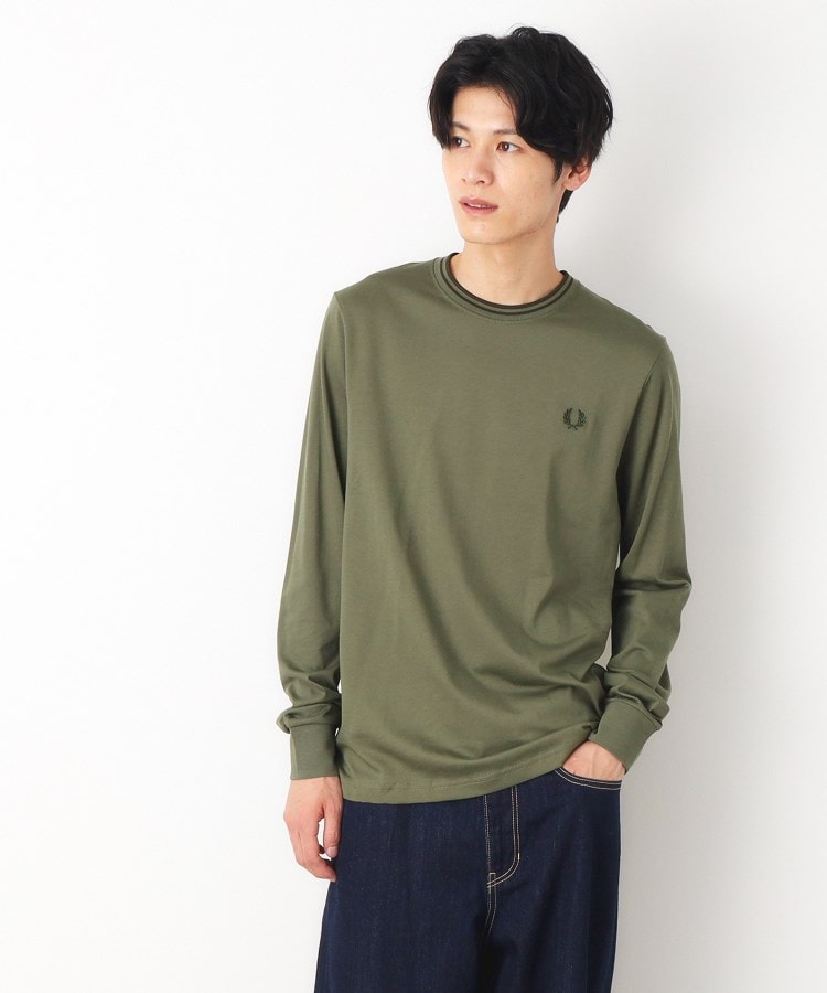 デッサン(メンズ)(Dessin(Men))の◆FRED PERRY（フレッドペリー）クルーネックロングTシャツ ライトグリーン(020)