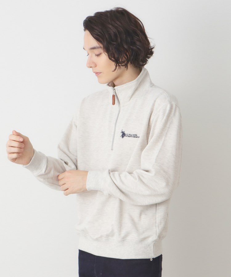 デッサン(メンズ)(Dessin(Men))の◆U．S．POLO ASSN(ユーエスポロアッスン) ハーフジップスウェット1