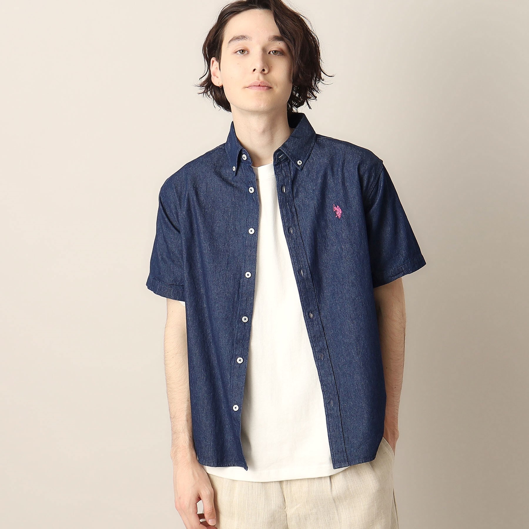 デッサン(メンズ)(Dessin(Men))の◆U．S． POLO ASSN（ユーエスポロアッスン）ショートスリーブシャツ ネイビー(094)