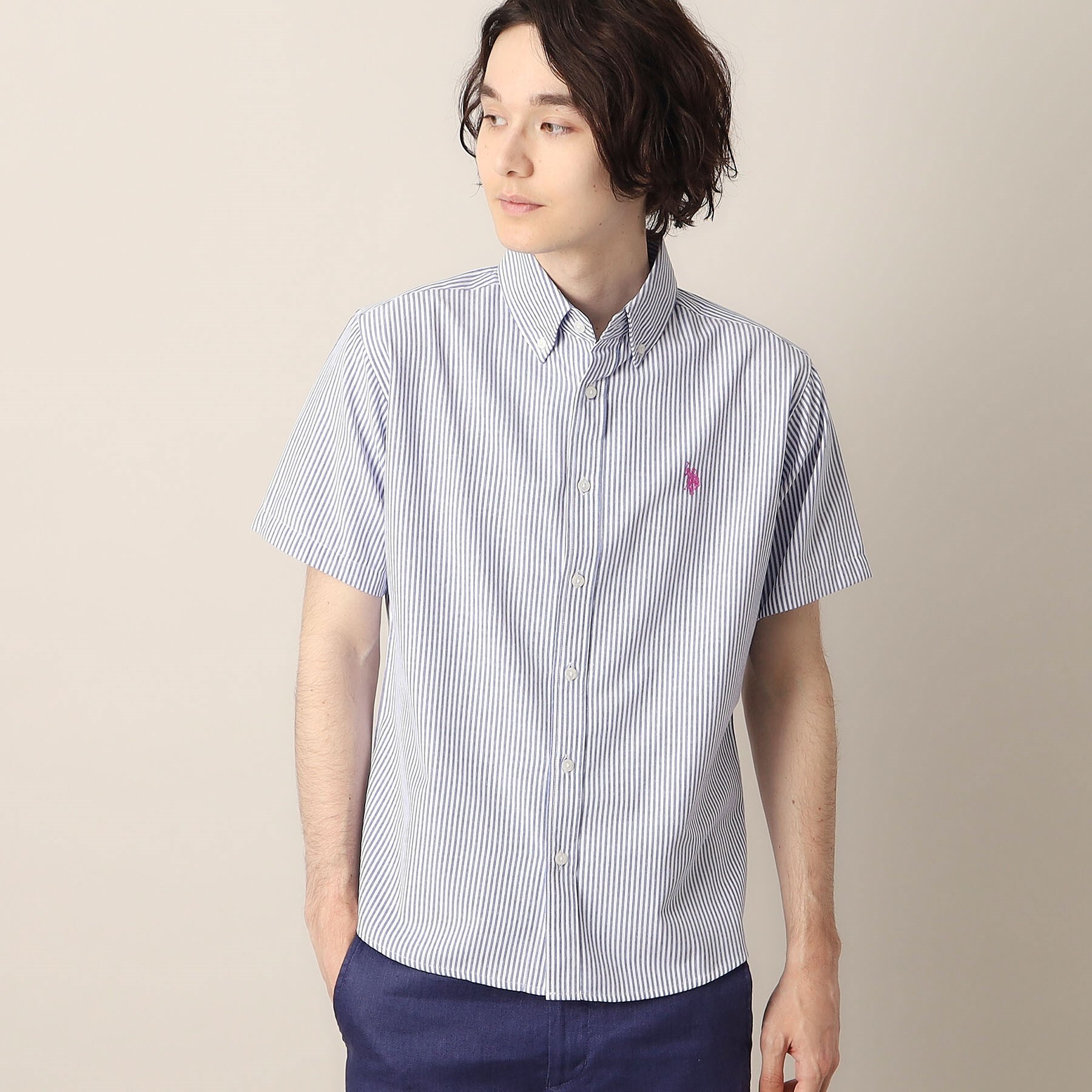 デッサン(メンズ)(Dessin(Men))の◆U．S． POLO ASSN（ユーエスポロアッスン）ショートスリーブシャツ ネイビー(394)