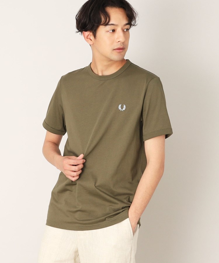 デッサン(メンズ)(Dessin(Men))の◆FRED PERRY（フレッドペリー）Ringer T－Shirt オリーブグリーン(026)