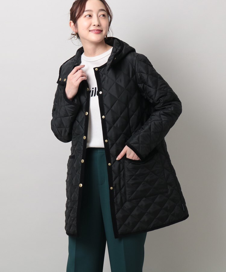 Traditional Weatherwear】ARKLEY WITH HOODコート（ノーカラーコート