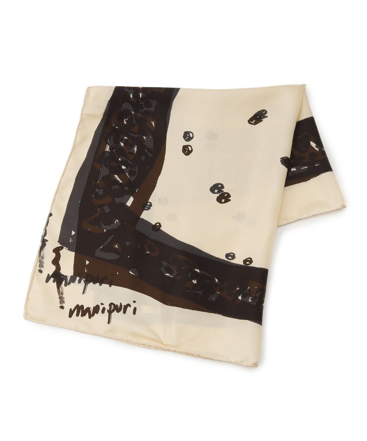 manipuri】コラージュフレームバンダナ柄シルクスカーフ(スカーフ