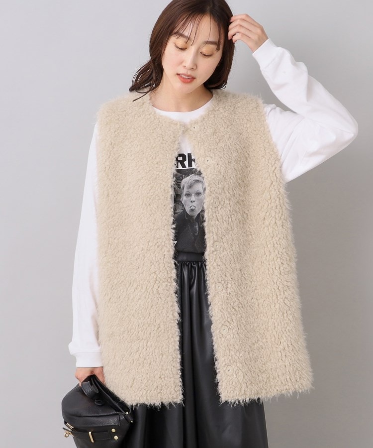 TORRAZZO DONNA】ボア×フェイクスエード リバーシブルベスト(ベスト