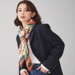アンタイトル(UNTITLED)の【manipuri】ウールシルクストール ホットワイン／120cm正方形4