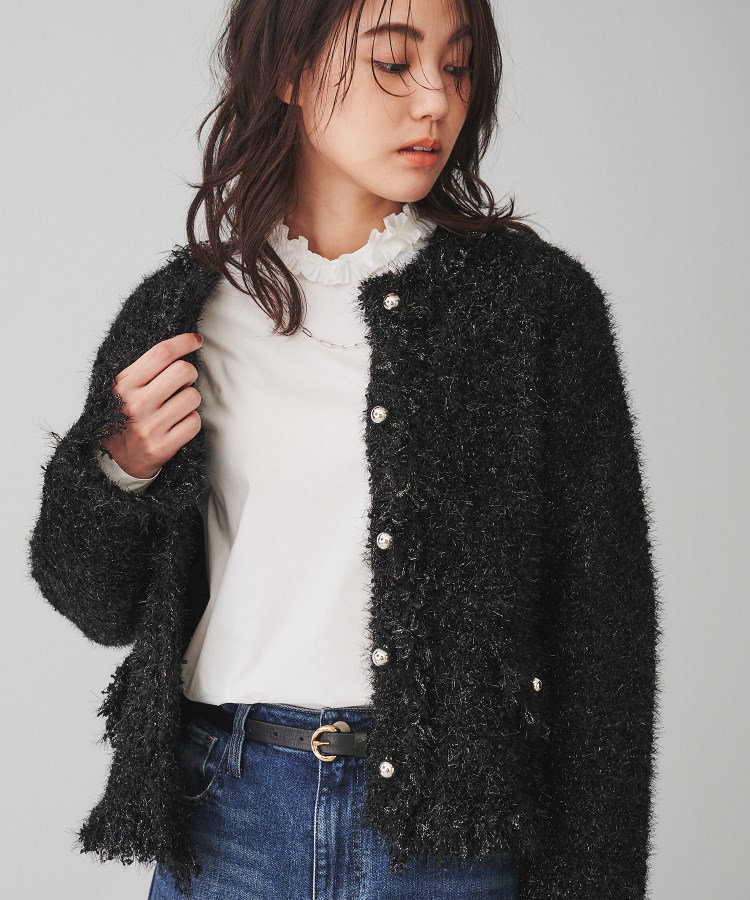 TORRAZZO DONNA】ファンシーヤーンニットジャケット TORRAZZO DONNA】ファンシーヤーンニットジャケット