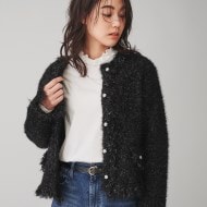工場直売 TORRAZZO DONNA】ファンシーヤーンニットジャケット ニット/セーター