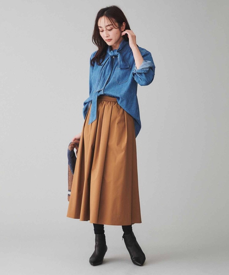 Healthy DENIM】Aloe(アロー)ボウタイデニムブラウス(シャツ Healthy DENIM】Aloe(アロー)ボウタイデニムブラウス(シャツ