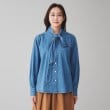 アンタイトル(UNTITLED)の【Healthy DENIM】Aloe（アロー）ボウタイデニムブラウス6