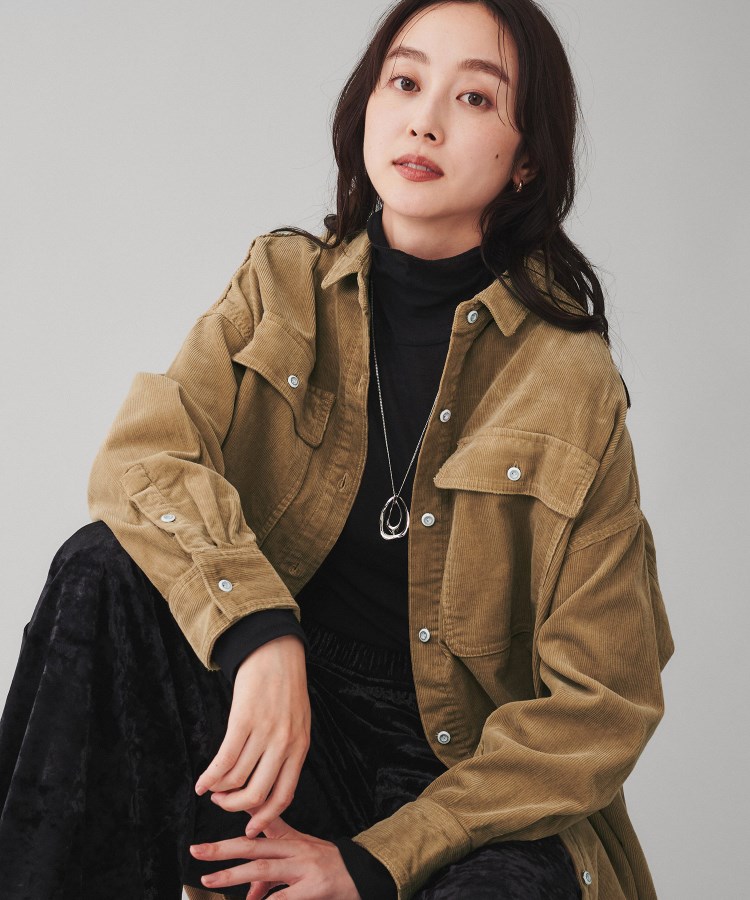 Healthy DENIM】Almond コーディロイスーパービックシャツ Healthy DENIM】Almond コーディロイスーパービックシャツ