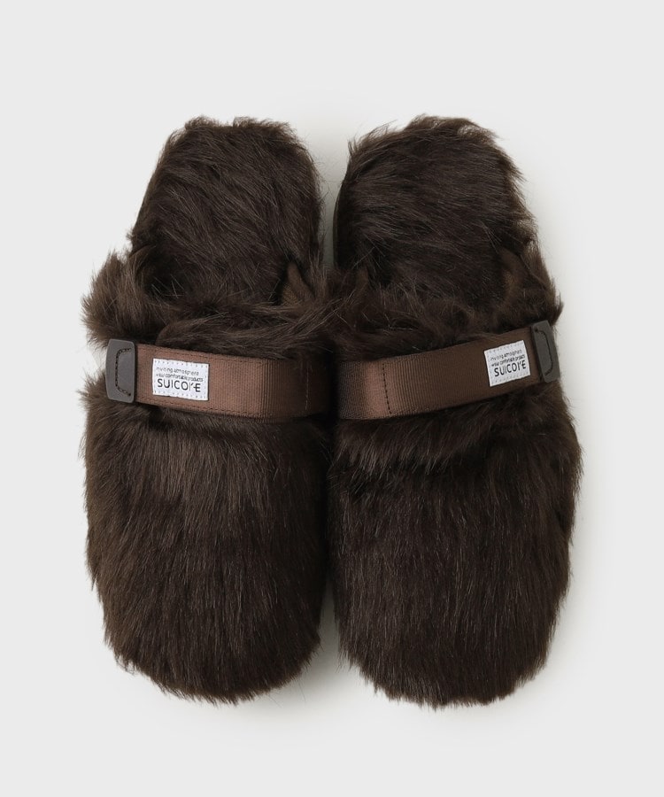 SUICOKE】ZAVO フェイクファーサンダル(サンダル・ミュール SUICOKE】ZAVO フェイクファーサンダル(サンダル・ミュール