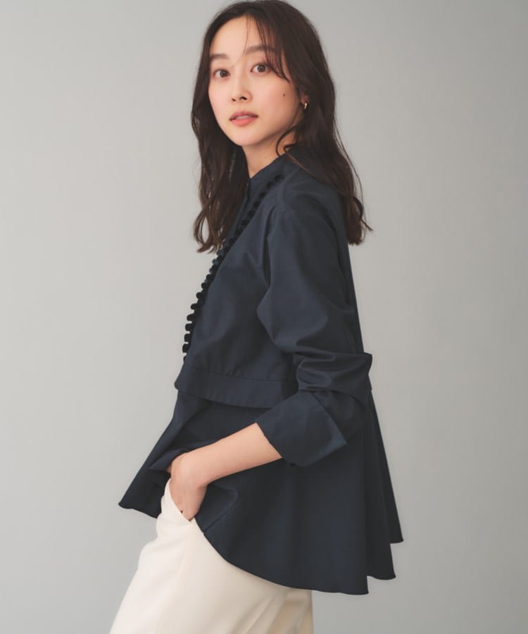 MARILYN MOON】タックフリル フレアワッシャーシャツ(シャツ MARILYN MOON】タックフリル フレアワッシャーシャツ(シャツ