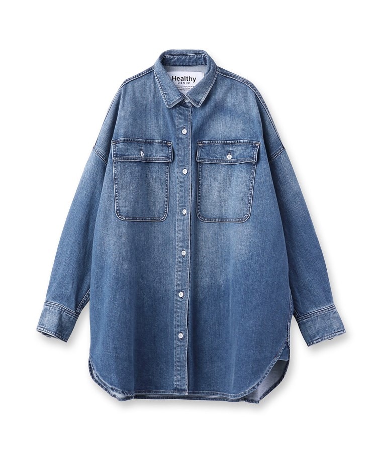 Healthy DENIM】 Almond(アーモンド)ビッグシャツ(デニム Healthy DENIM】 Almond(アーモンド)ビッグシャツ(デニム