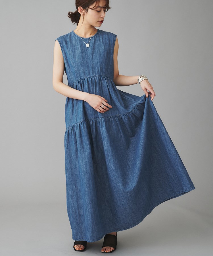Healthy DENIM】Breezy Blueberryノースリーブ ティアード Healthy DENIM】Breezy Blueberryノースリーブ ティアード