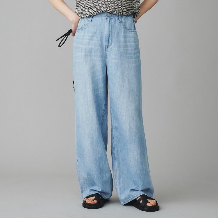 アンタイトル(UNTITLED)の【Healthy DENIM】Breezy Pink Pepperワイドストレートデニム フルレングスパンツ