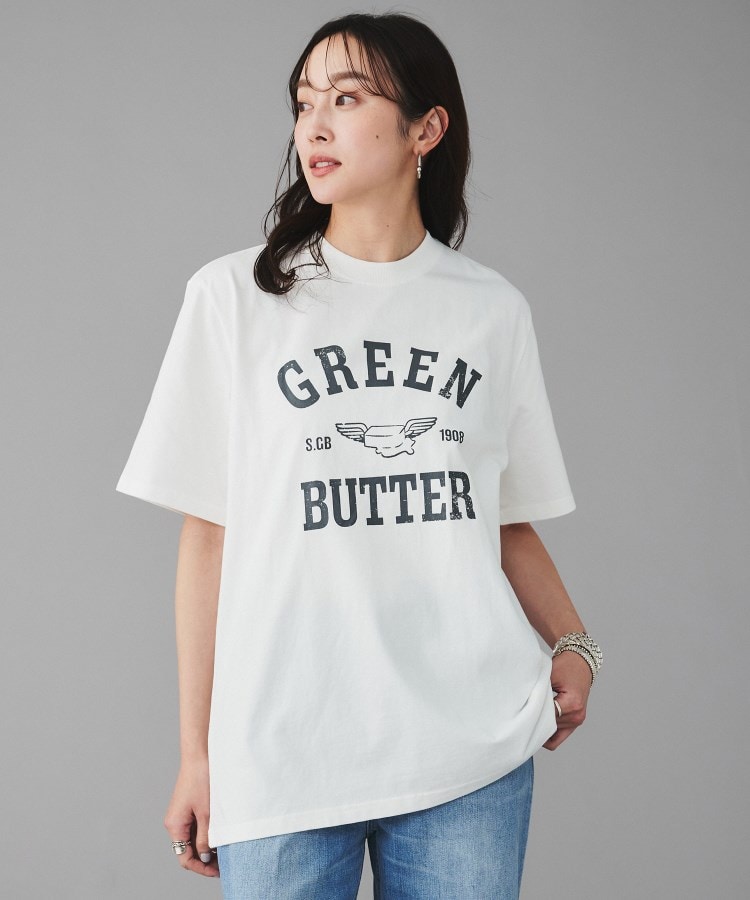 アンタイトル(UNTITLED)の【GREEN BUTTER】Butter Wing Tee アイボリー(004)