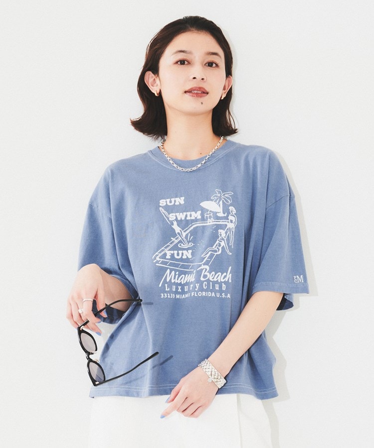 アンタイトル(UNTITLED)の【PARROTT CANVAS】POOLSIDE S／S TSHIRT6