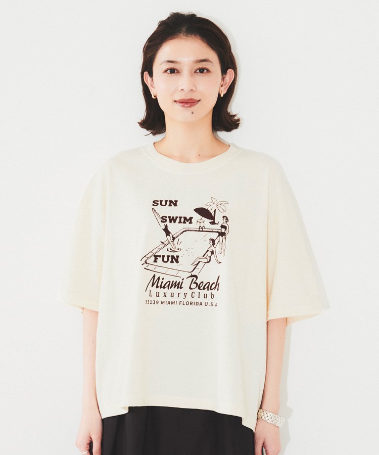 アンタイトル(UNTITLED)の【PARROTT CANVAS】POOLSIDE S／S TSHIRT10