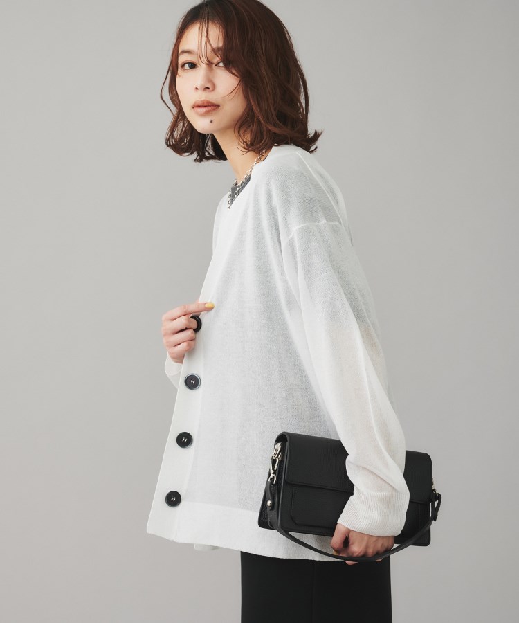 TORRAZZO DONNA】シースルーラメカーディガン(カーディガン TORRAZZO DONNA】シースルーラメカーディガン(カーディガン