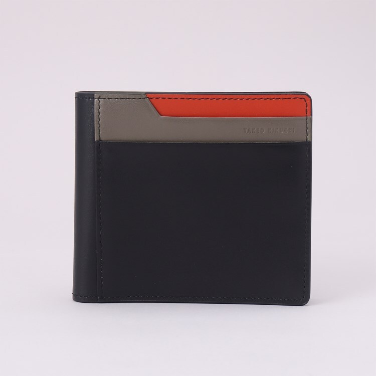 タケオキクチ(TAKEO KIKUCHI)のレターラベル バイカラー2つ折り財布