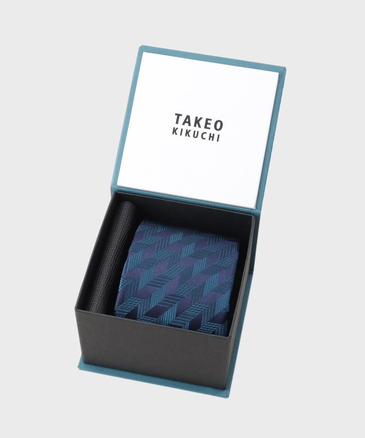 タケオキクチ(TAKEO KIKUCHI)の【矢絣柄】ネクタイ＋名刺入れBOXセット2