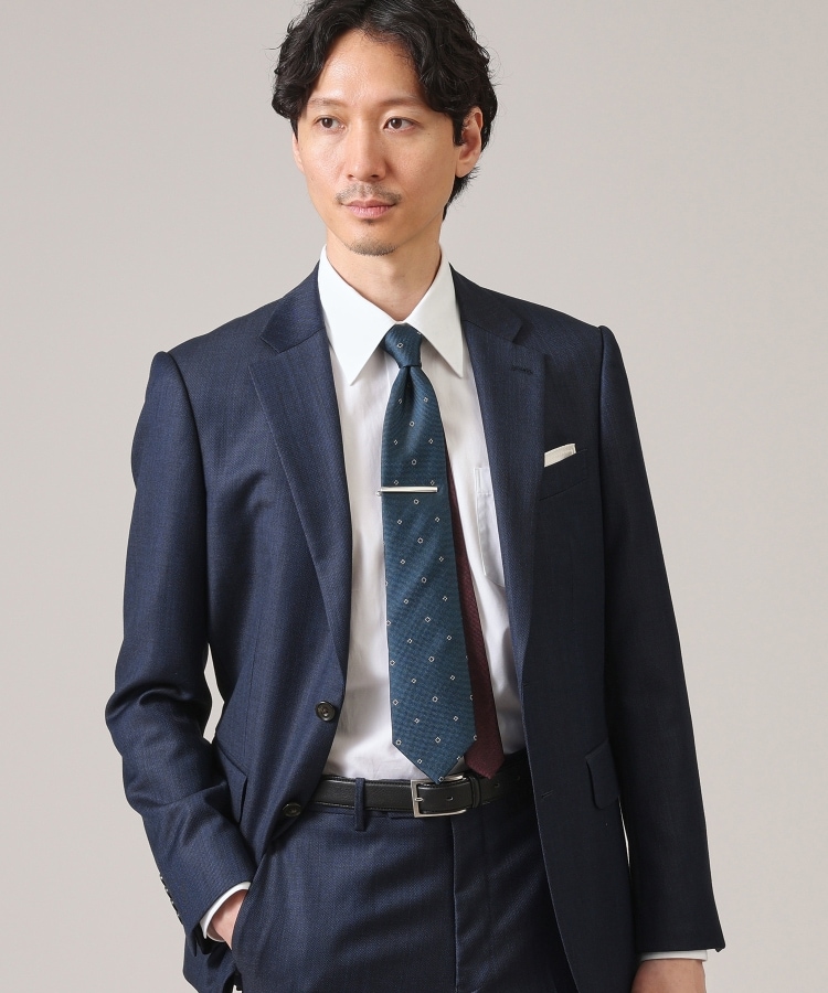 タケオキクチ(TAKEO KIKUCHI)の【BOXセット】フラワー小紋柄ネクタイ＆タイバー セット21