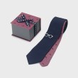 タケオキクチ(TAKEO KIKUCHI)の【BOXセット/限定】メガネモチーフ ネクタイ＆タイバー セット ネイビー(594)