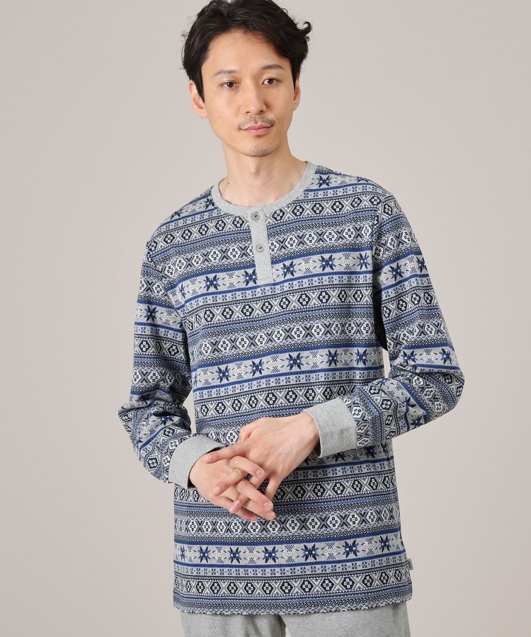 タケオキクチ(TAKEO KIKUCHI)のフェアアイル長袖ヘンリーパジャマ3