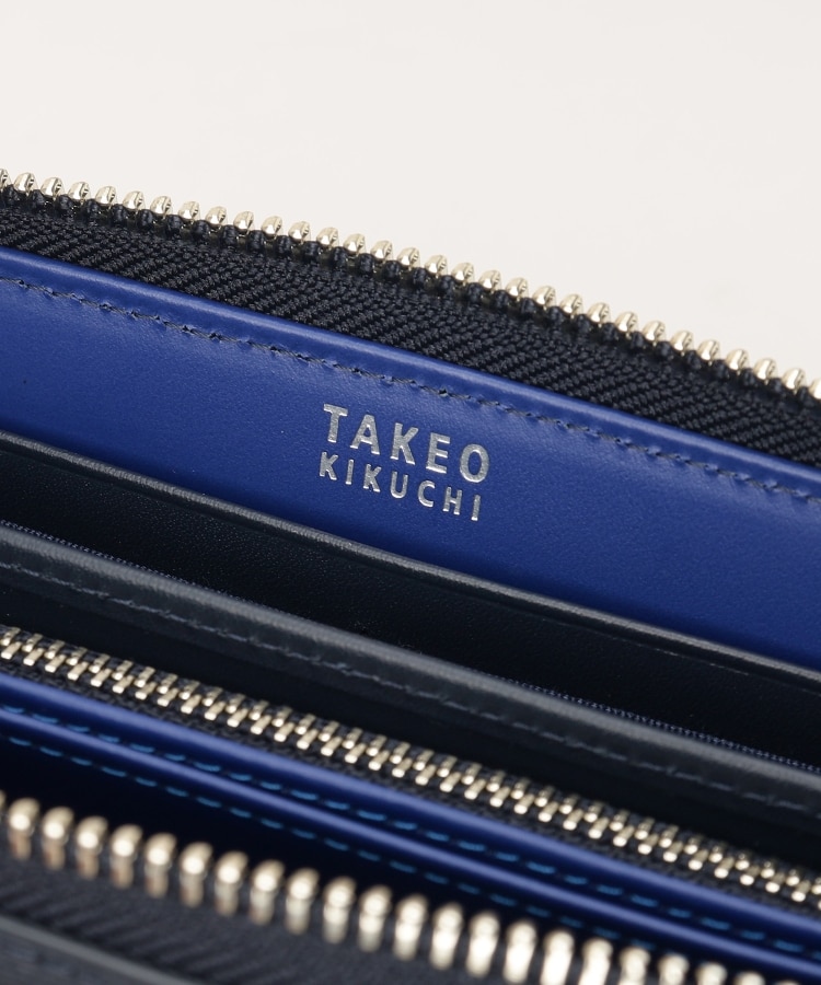 カラーステッチ】リップル 3方ラウンド財布(財布) | TAKEO カラーステッチ】リップル 3方ラウンド財布(財布) | TAKEO