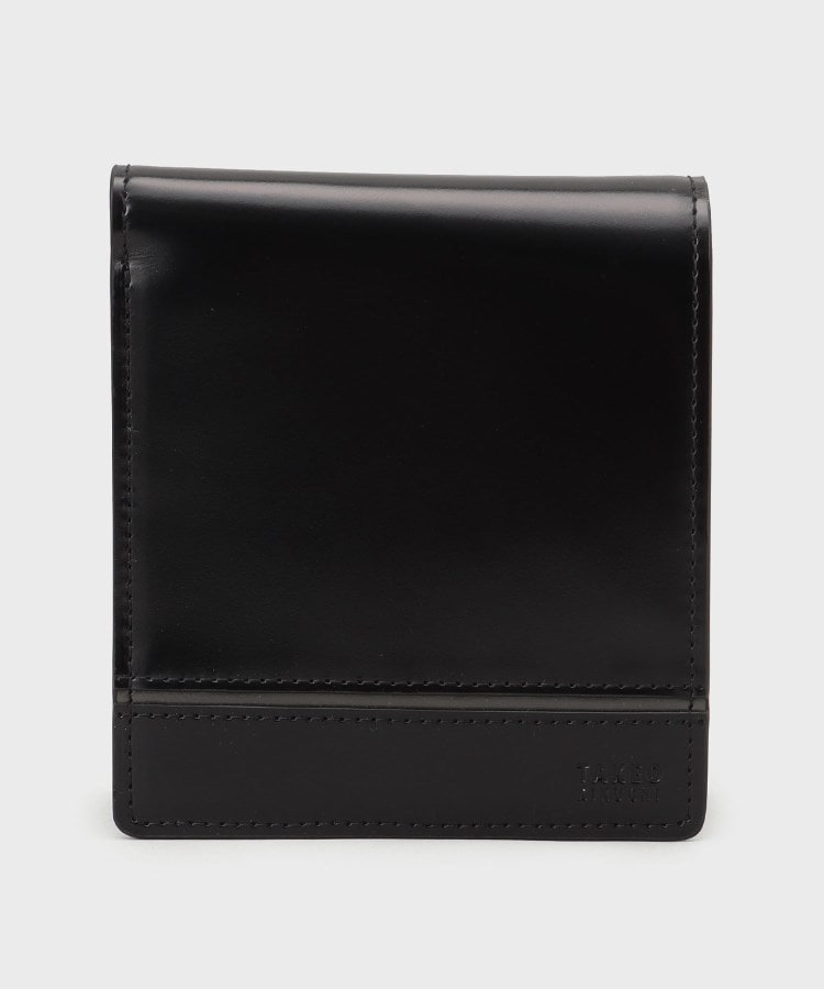 タケオキクチ(TAKEO KIKUCHI)のダブルタンニン アンティーク2つ折り財布 ブラック(019)