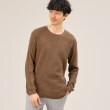 タケオキクチ(TAKEO KIKUCHI)の【ビワコットン】ビワッフルクルーネックT ブラウン(043)