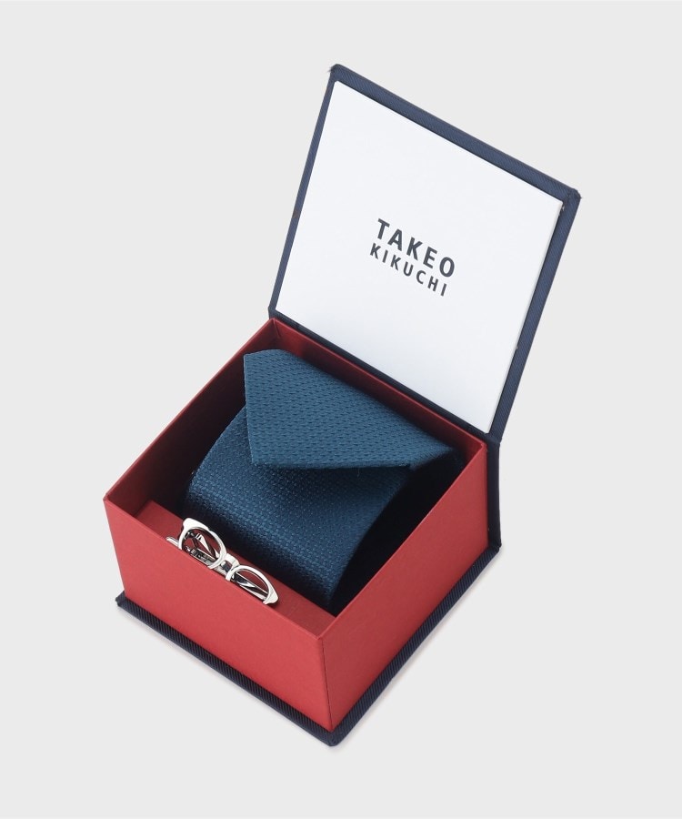 タケオキクチ(TAKEO KIKUCHI)の【BOXセット／限定】メガネモチーフ ネクタイ＆タイバー セット8