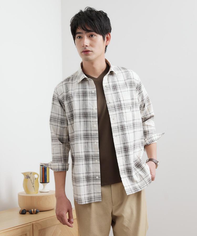 タケオキクチ(TAKEO KIKUCHI)の【LIMITED】リネンブレンド 7分袖シャツ15