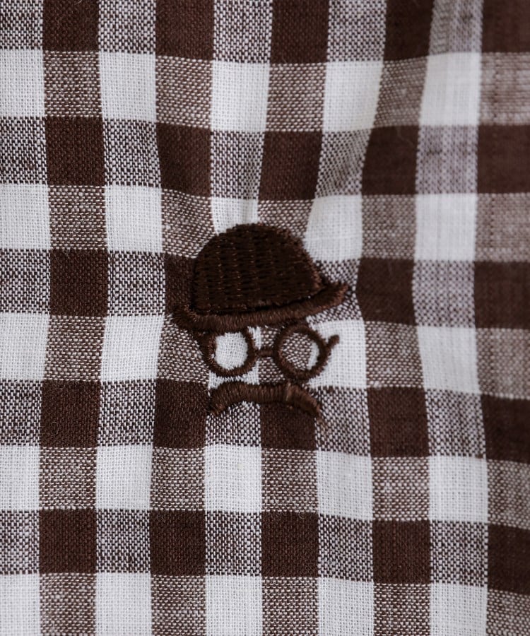 タケオキクチ(TAKEO KIKUCHI)の【LIMITED】ワンポイント刺繍 綿麻チェック 半袖シャツ12