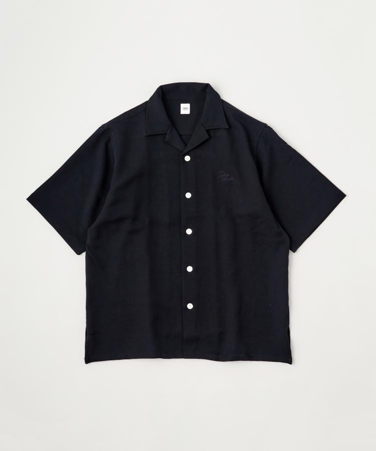 タケオキクチ(TAKEO KIKUCHI)の【LIMITED】ハンドライティングロゴ 1ポイントジャージ半袖シャツ ネイビー(094)