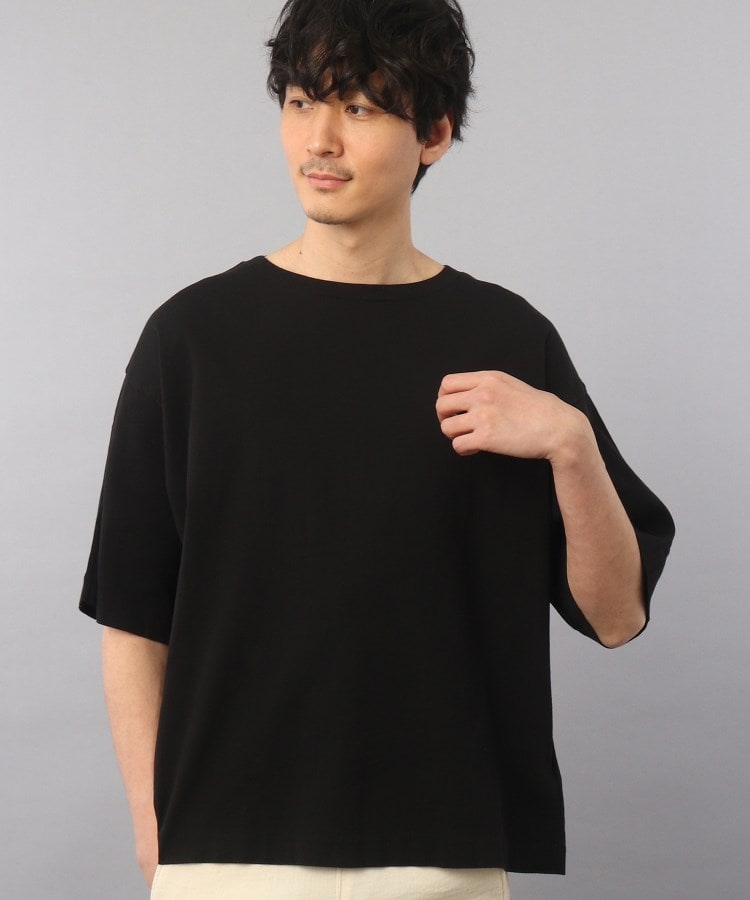 タケオキクチ(TAKEO KIKUCHI)の◆【ビワコットン】 ビッグTシャツ ブラック(019)