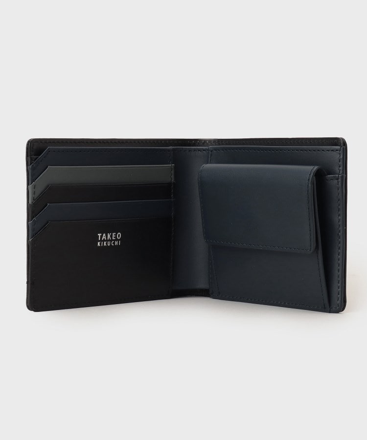 タケオキクチ(TAKEO KIKUCHI)の配色型押しレザー2つ折り財布4