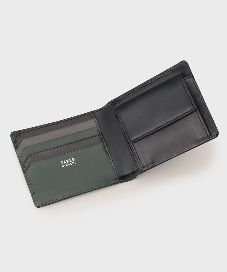 タケオキクチ(TAKEO KIKUCHI)の配色型押しレザー2つ折り財布14