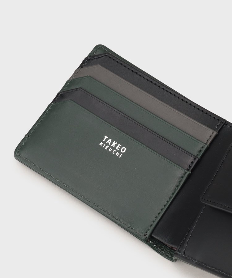 タケオキクチ(TAKEO KIKUCHI)の配色型押しレザー2つ折り財布17