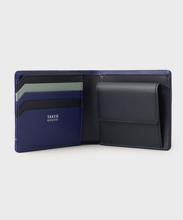 タケオキクチ(TAKEO KIKUCHI)の配色型押しレザー2つ折り財布31