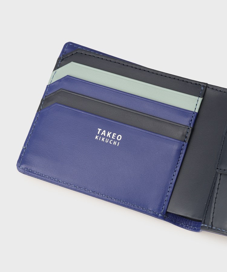 タケオキクチ(TAKEO KIKUCHI)の配色型押しレザー2つ折り財布35