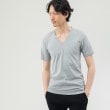 タケオキクチ(TAKEO KIKUCHI)の【MADE IN JAPAN】ベーシック半袖VネックTシャツ ライトグレー(011)