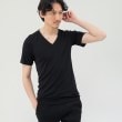 タケオキクチ(TAKEO KIKUCHI)の【MADE IN JAPAN】ベーシック半袖VネックTシャツ ブラック(019)