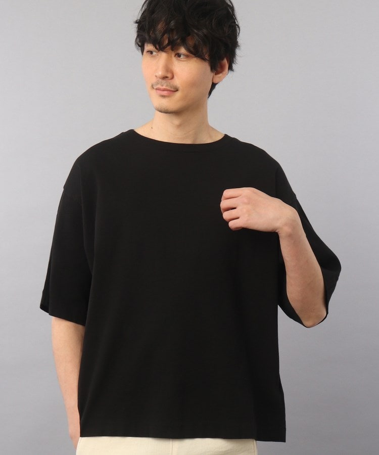 タケオキクチ(TAKEO KIKUCHI)の【ビワコットン】 ビッグTシャツ ブラック(019)