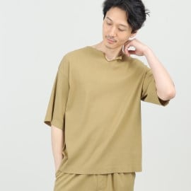 タケオキクチ(TAKEO KIKUCHI)の◆【ビワコットン】キーネックTシャツ by Kazuto Kobayashi